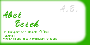 abel beich business card